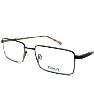 NEW FLEXON ENERGETIC 140 Brown Gun Unisex Rectangular Eyeglasses 54mm 18 140